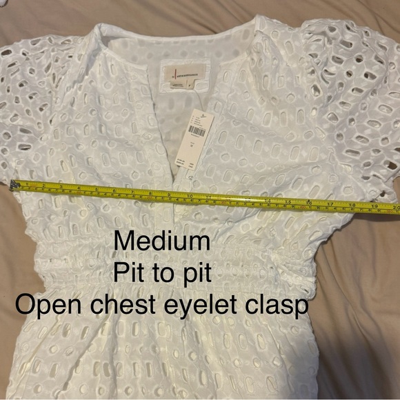 NWT Anthropologie Somerset Maxi Dress Eyelet Edition WHITE - Picture 8 of 11